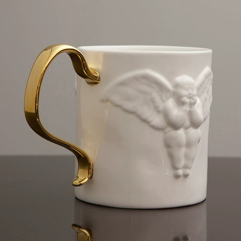 XIQI Angel Tea Mug(With Golden Handle）