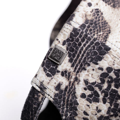 BLANK_SET Baseball Cap - Black Snake Pattern