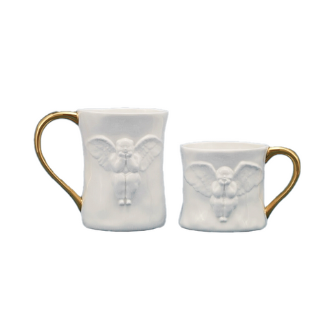 XIQI Angel Couple Mugs(With Golden Handle)